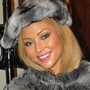 Natalia Forrest in chinchilla fur jacket and hat