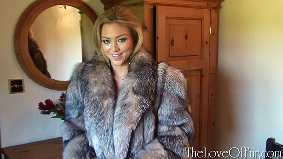 Natalia Forrest shows you inside her wardrobe full of long thick fox fur coats