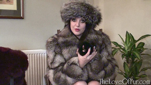Mistress Shay Hendrix commands you in silver fox fur coat and hat