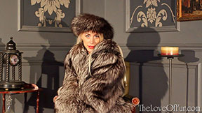 silver fox fur jacket paris headband sexy slim english blonde glamour